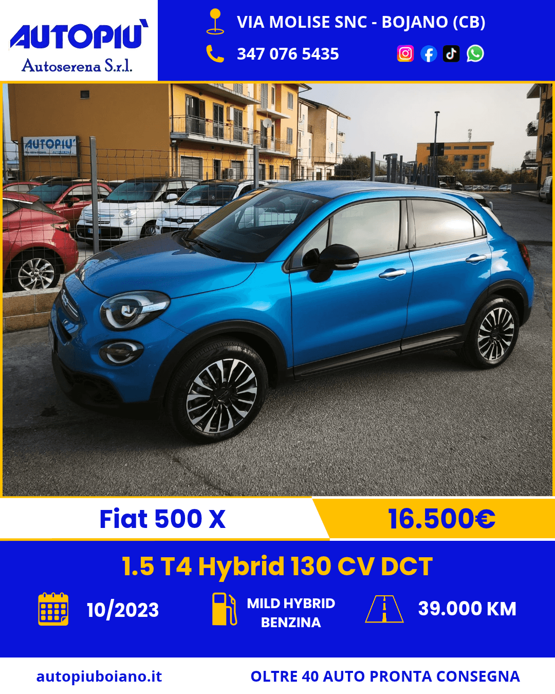 500X azzurra