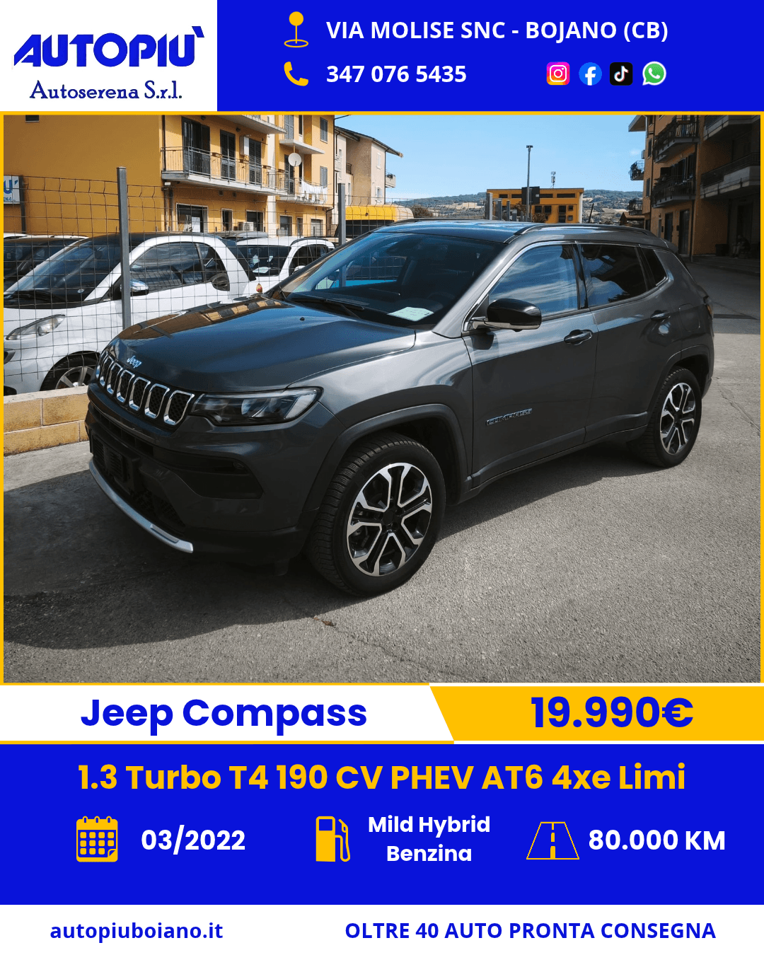 JEEP COMPASS GRIGIA
